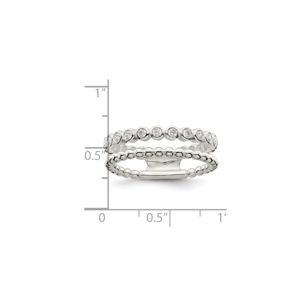 Sterling Silver wedding band ring shown for scale