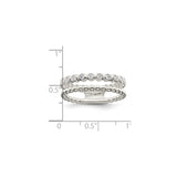 Sterling Silver wedding band ring shown for scale