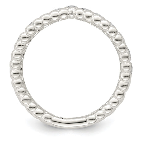 Sterling Silver wedding band ring alternate angle