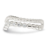 Sterling Silver wedding band ring detail view