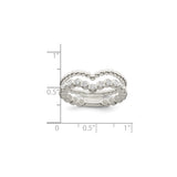 Sterling Silver wedding band ring shown for scale