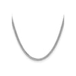 925 White Gold 3.25 mm Curb Chain Necklace, Polished