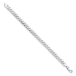 925 White Gold 7.35 mm Curb Chain Bracelet, Polished