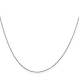 925 White Gold 0.95 mm Franco Chain Necklace, Polished