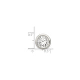 Sterling Silver Pendant with Bezel Set Cubic Zirconia, Round Cut, Minimalist Style for Women