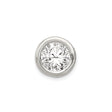 Sterling Silver Pendant with Bezel Set Cubic Zirconia, Round Cut, Minimalist Style for Women