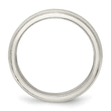 Sterling Silver Satin, Domed wedding band ring alternate angle