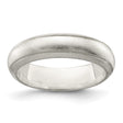 Sterling Silver Satin, Domed wedding band ring
