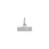 Sterling Silver Bar Pendant with Polished and Textured Minimalist Design for Women or Unisex Wear