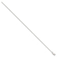 925 White Gold 0.8 mm Polished Chain Bracelet, Solid
