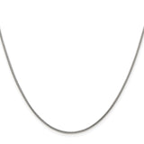925 White Gold 1.2 mm Polished Chain Necklace