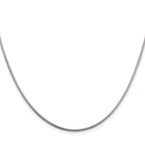 925 White Gold 1.5 mm Polished Chain Necklace
