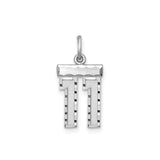 Sterling Silver Chai Pendant Charm with Hebrew Symbol of Life, Unisex Jewish Jewelry