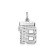Sterling Silver Pendant with Bold Block Number 18 Design, Unisex Milestone Charm