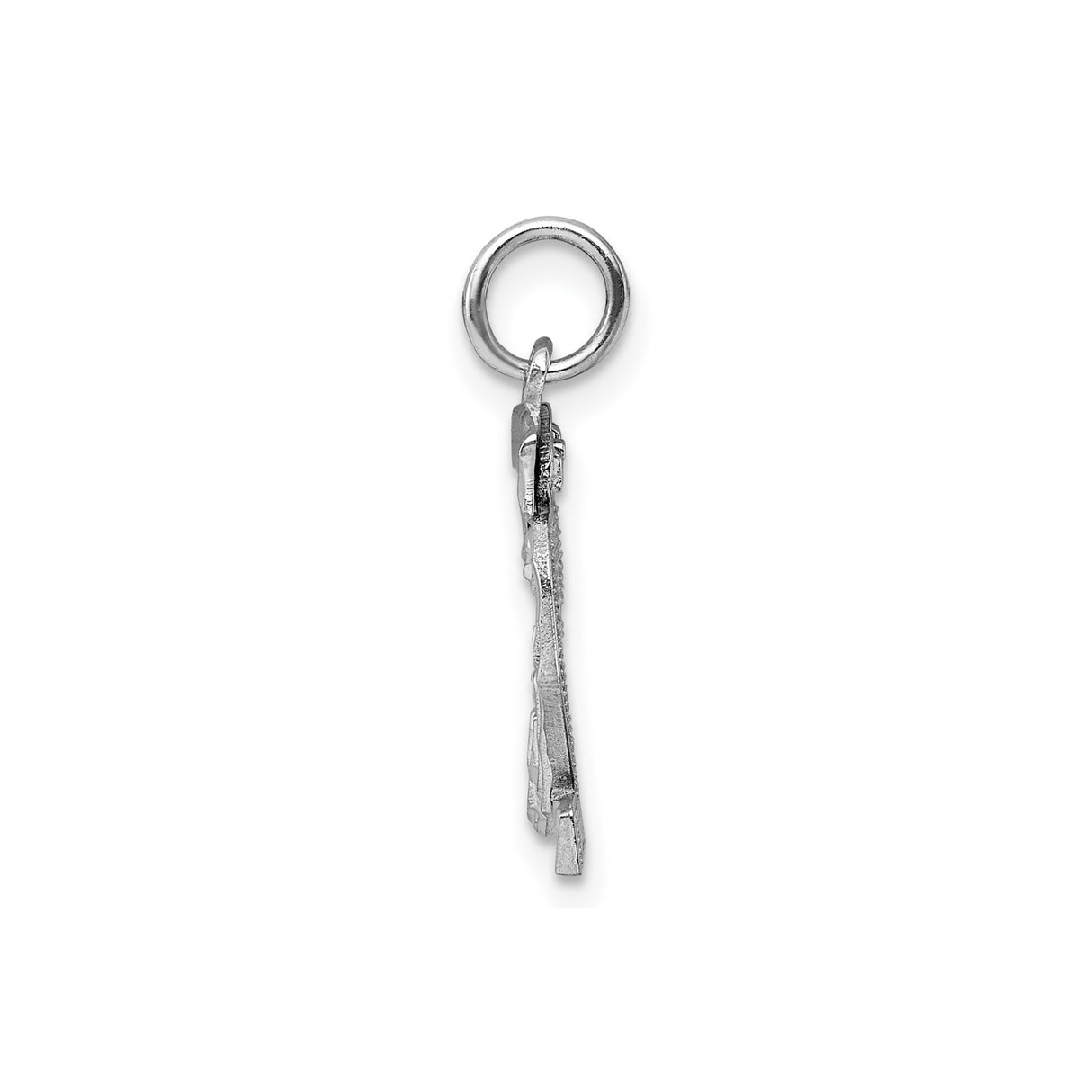 Sterling Silver Number 32 Pendant Charm, Sporty Font, Unisex Athletic Jewelry