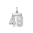 Small #49 Charm Pendant in Real 925 Sterling Silver