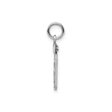 Sterling Silver Number 50 Pendant, Milestone Charm for 50th Birthday or Anniversary