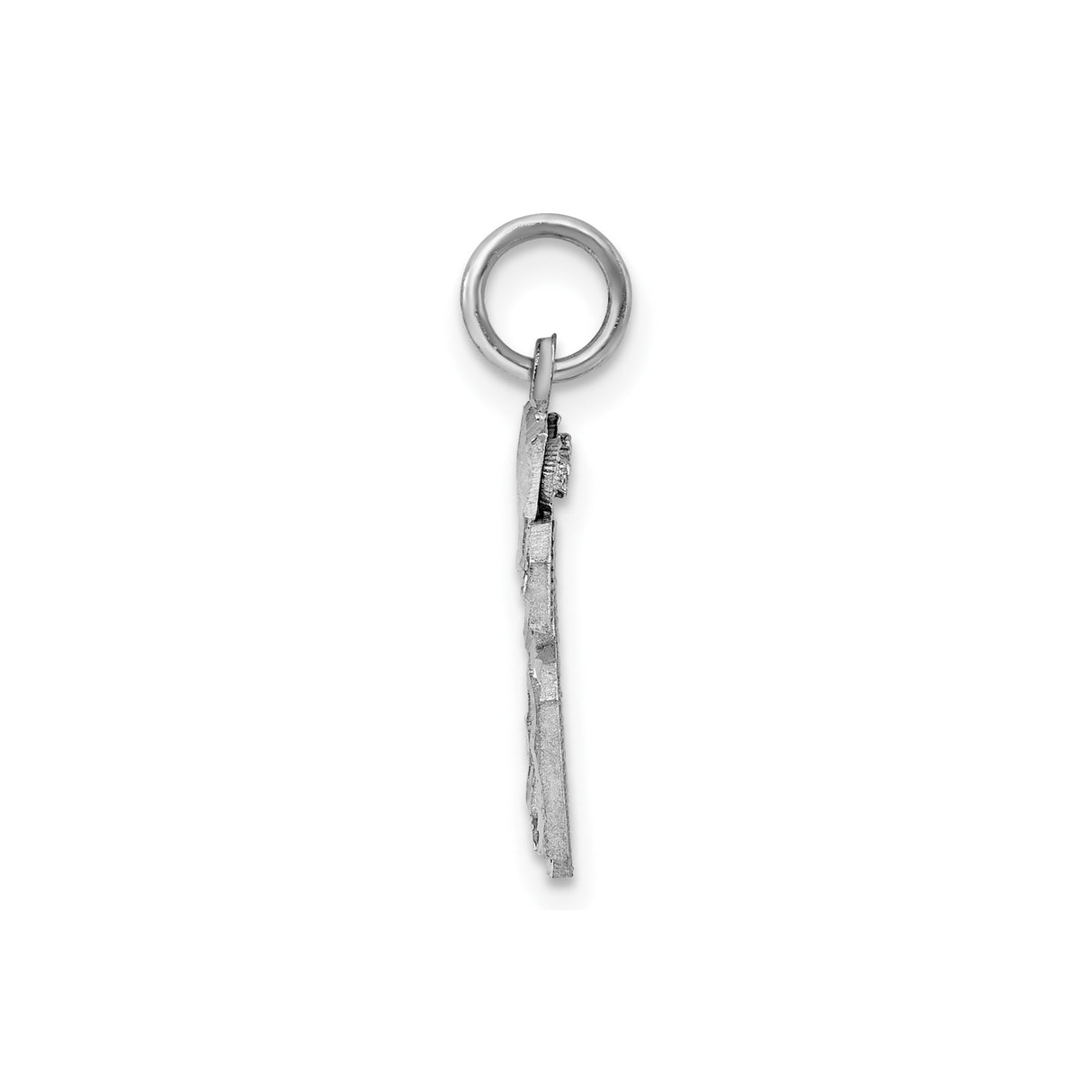 Small #66 Charm Pendant in Real 925 Sterling Silver