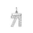 Small #71 Charm Pendant in Real 925 Sterling Silver