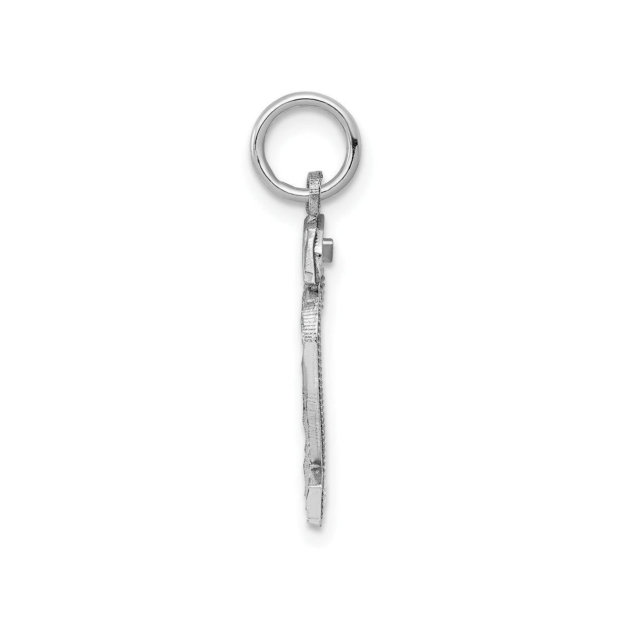 Sterling Silver Number 72 Pendant, Polished and Textured Sports Charm for Men or Unisex