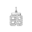 Small #89 Charm Pendant in Real 925 Sterling Silver
