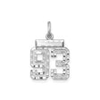 Small #93 Charm Pendant in Real 925 Sterling Silver