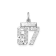 Small #97 Charm Pendant in Real 925 Sterling Silver