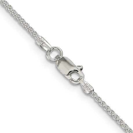 925 White Gold 1.5 mm Polished Chain Necklace, Solid alternate angle