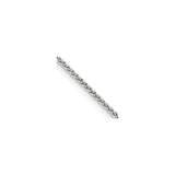 925 White Gold 1.5 mm Polished Chain Necklace, Solid alternate angle