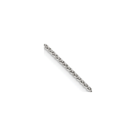925 White Gold 1.5 mm Polished Chain Necklace, Solid alternate angle