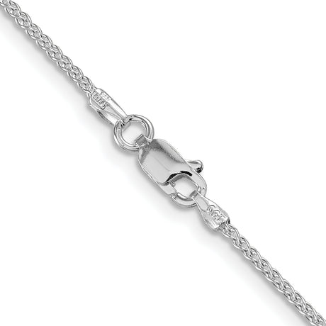 925 White Gold 1.5 mm Polished Chain Necklace, Solid alternate angle