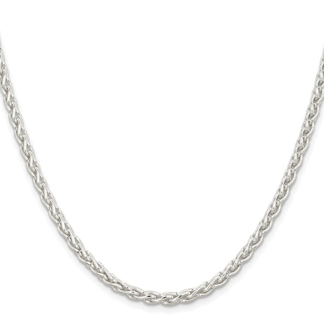 925 White Gold 3.7 mm Polished Chain Necklace