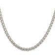 925 White Gold 5 mm Polished Chain Necklace