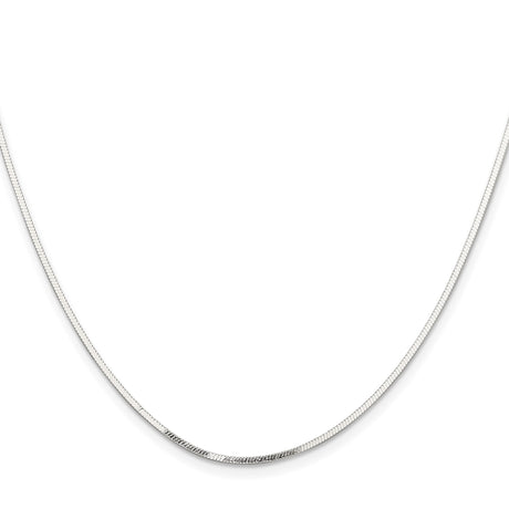 925 White Gold 1.15 mm Polished Chain Necklace