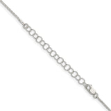 925 White Gold 0.95 mm Polished Chain Necklace, Solid detail view