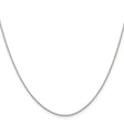 925 White Gold 0.95 mm Polished Chain Necklace