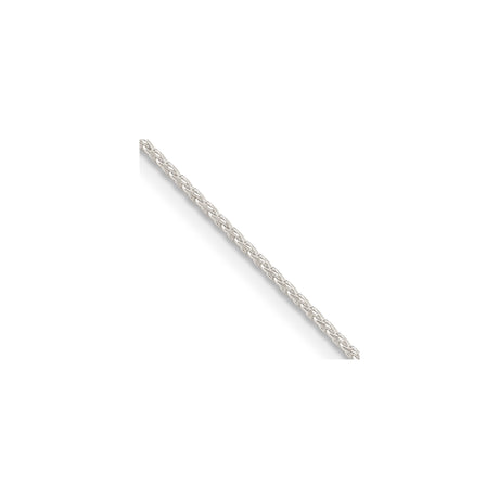 925 White Gold 0.95 mm Polished Chain Necklace, Solid alternate angle