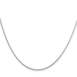 925 White Gold 1.25 mm Polished Chain Necklace