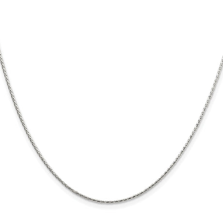 925 White Gold 1.25 mm Polished Chain Necklace