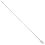 925 White Gold 1.25 mm Polished Chain Bracelet