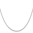 925 White Gold 1.45 mm Polished Chain Necklace