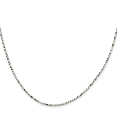925 White Gold 1.7 mm Polished Chain Necklace
