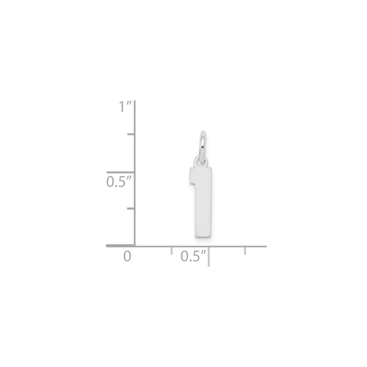 Sterling Silver Number 1 Pendant, Minimalist Numeric Charm with Polished Finish, Unisex Jewelry