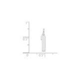 Sterling Silver Number 1 Pendant, Minimalist Numeric Charm with Polished Finish, Unisex Jewelry