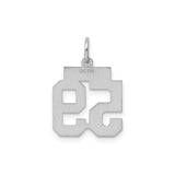 Sterling Silver Number 59 Pendant, Bold Varsity Style Unisex Charm for Sports Fans or Athletes