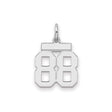 Sterling Silver Pendant, Bold Number 88 Charm for Sports Fans and Athletes