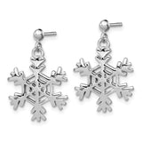 Sterling Silver Snowflake Ball Dangle Earrings Pendant Set