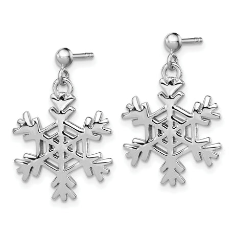 Sterling Silver Snowflake Ball Dangle Earrings Pendant Set