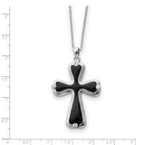 and CZ Enameled My Refuge 18in Necklace Charm Pendant in Real 925 Sterling Silver