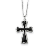 and CZ Enameled My Refuge 18in Necklace Charm Pendant in Real 925 Sterling Silver